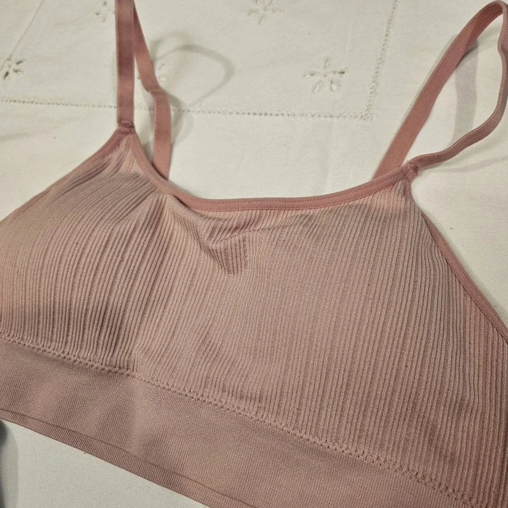Colsie Ribbed Bralette Set - Size Small - Picture 3 of 5